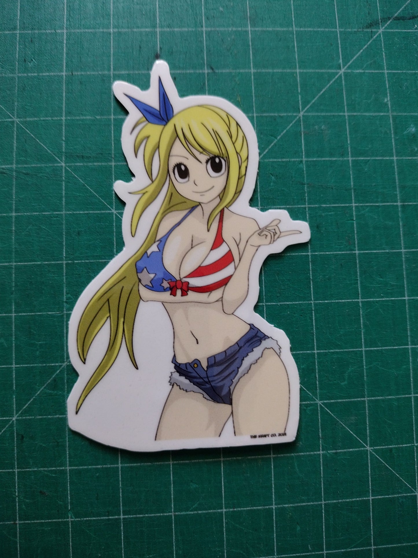 Anime girl laminated sticker