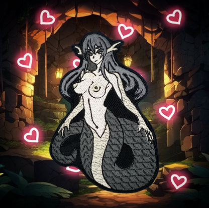 Lamia waifu embroidered patch