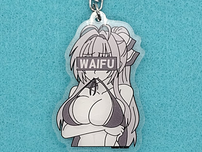 Anime Waifu bikini keychain