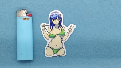 Summer bikini girl sticker