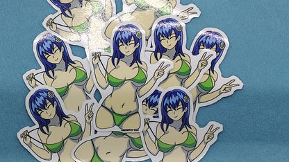 Summer bikini girl sticker