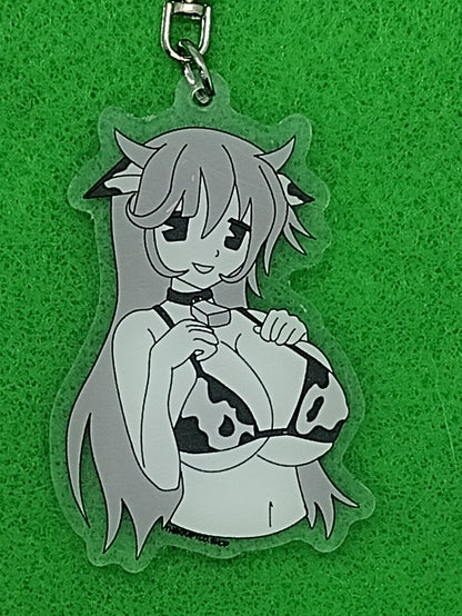 cow girl keychain