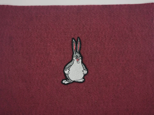 Big chungus embroidered patch