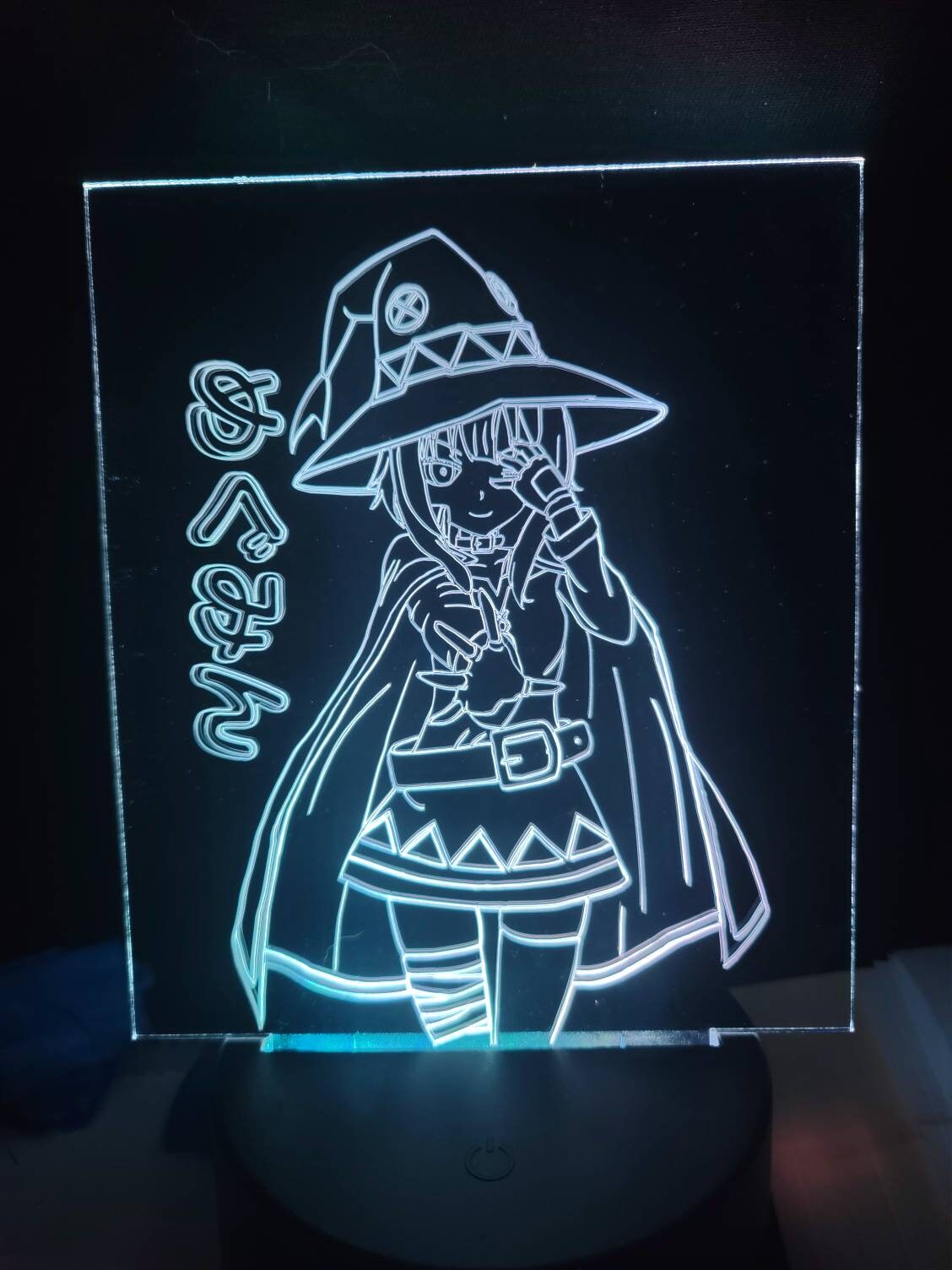 Anime girl megumin acrylic light 3d light