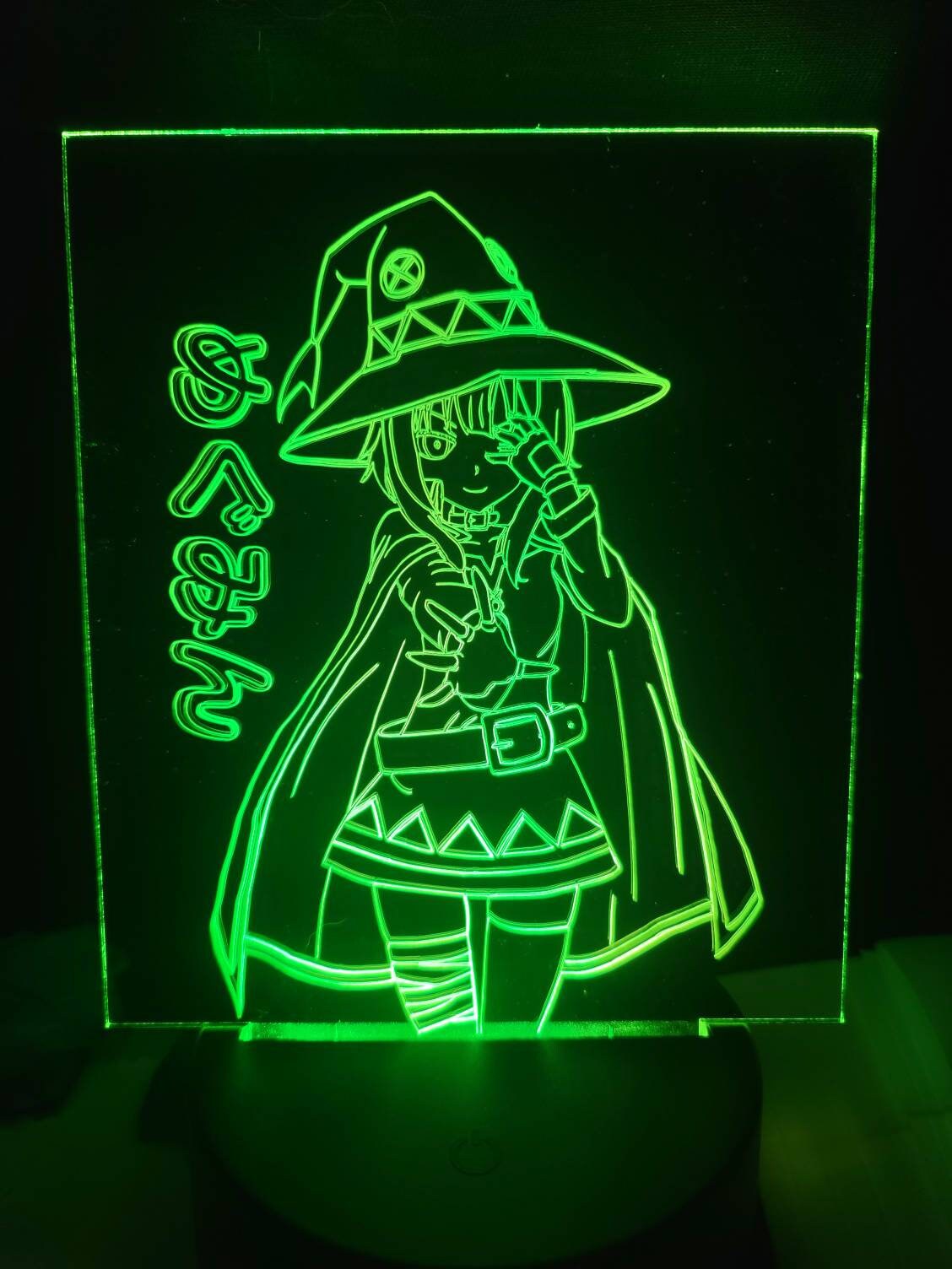 Anime girl megumin acrylic light 3d light