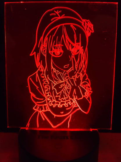 anime  girl acrylic 3d light