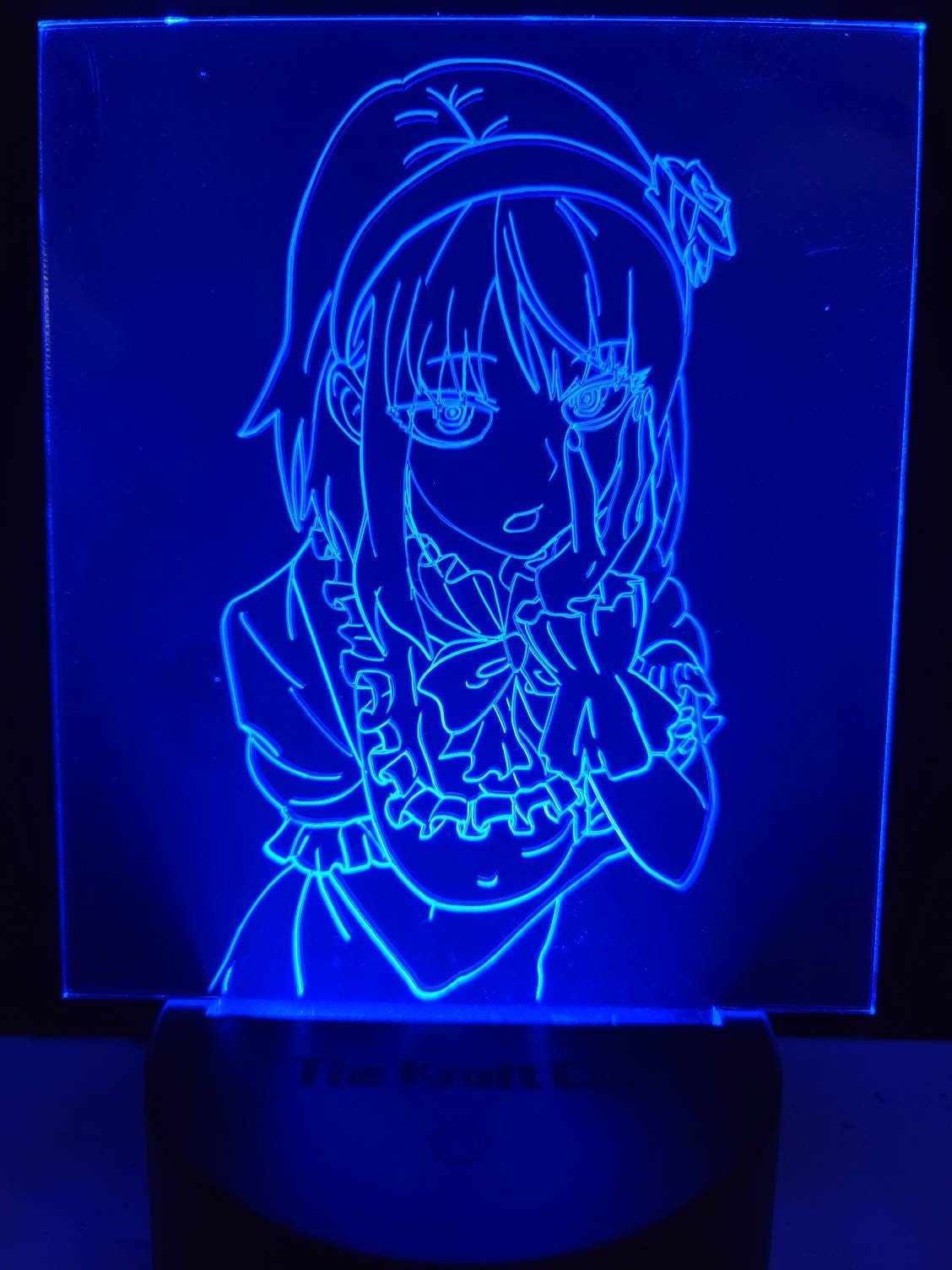 anime  girl acrylic 3d light