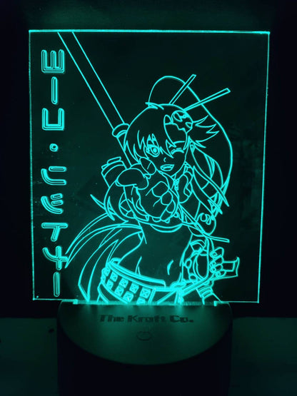 Anime girl yoko acrylic 3d light.