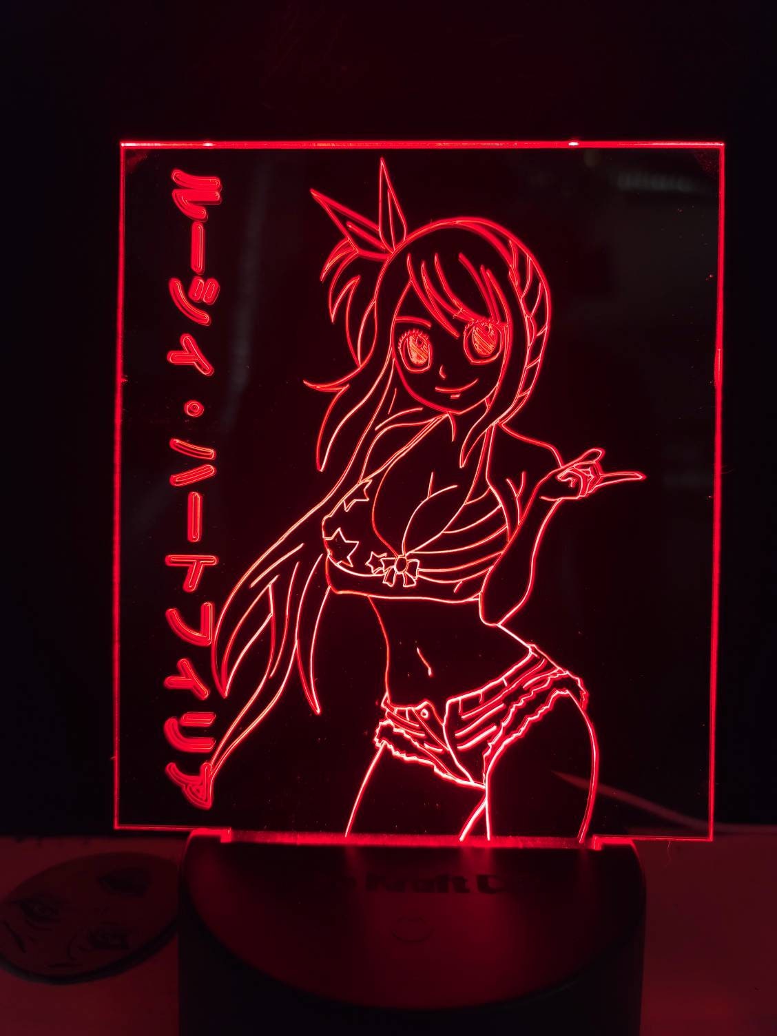 Anime girl Lucy acrylic 3d light.