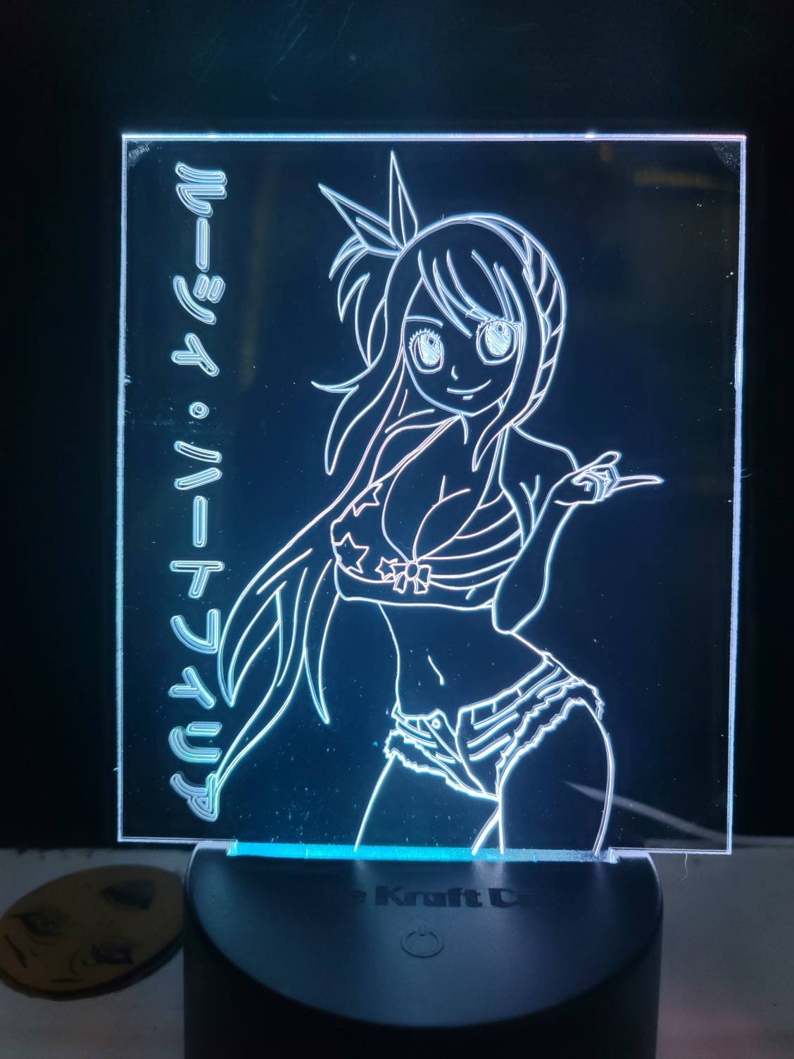 Anime girl Lucy acrylic 3d light.