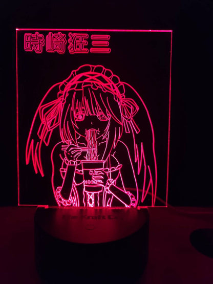 Kurumi eating noodles acylic 3d light