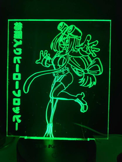 Anime Frog girl super hero acrylic 3d light