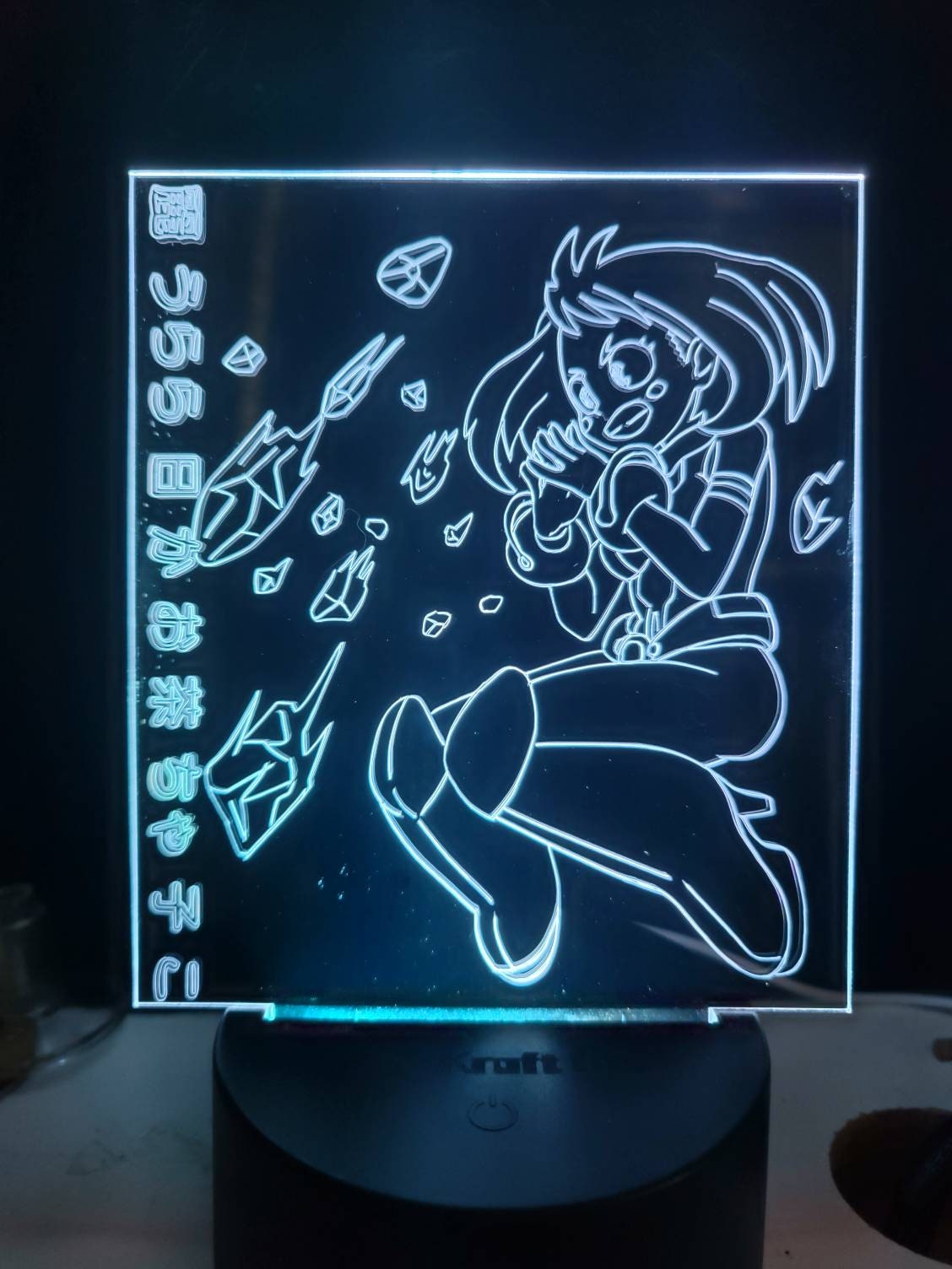 Anime hero girl that control's gravity acrylic 3d light