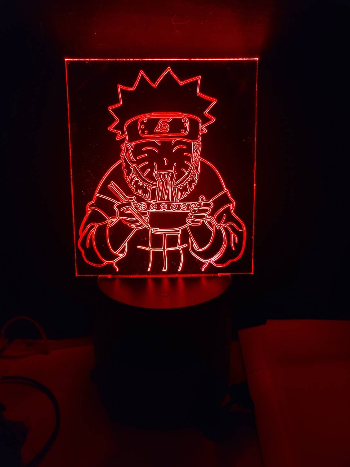 Ninja boy anime noodles ramen 3d acrylic light