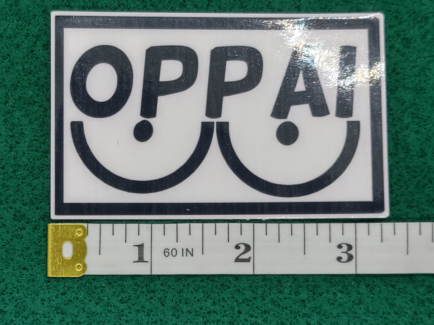 oppai laminated sticker