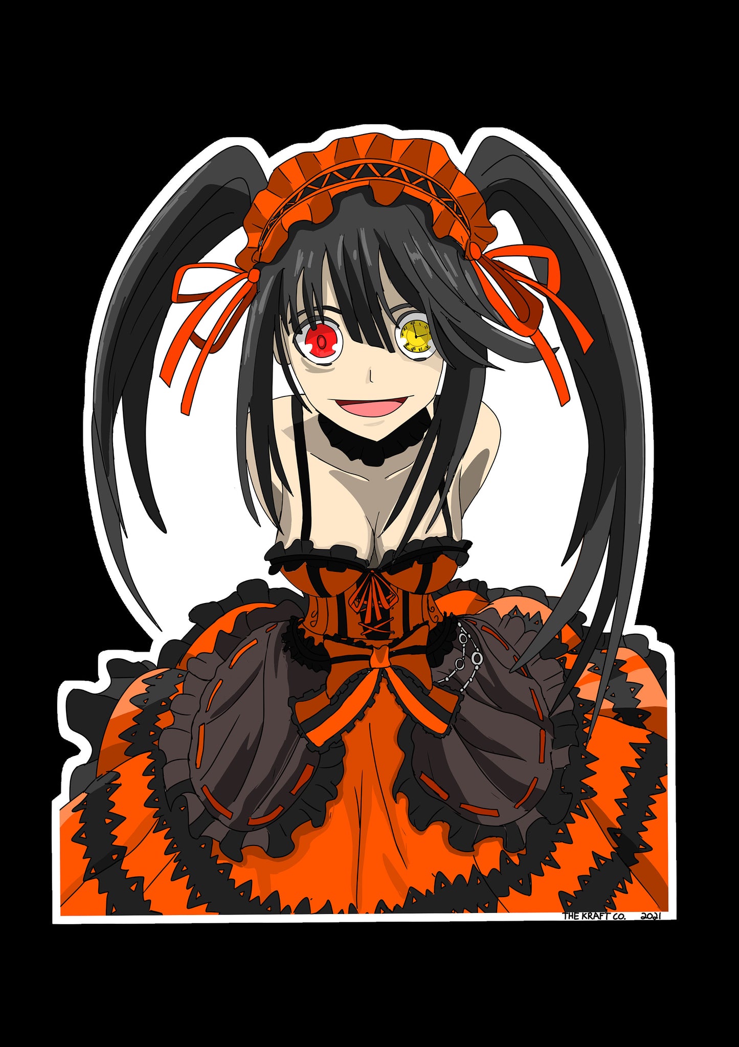 Kurumi laminated sticker