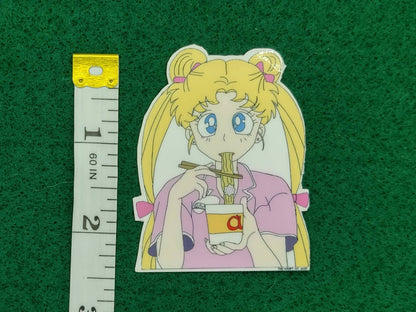 Sailor moon eating ramen noodles sticker