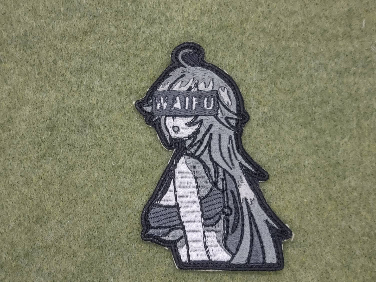 embroidered Anime waifu patch