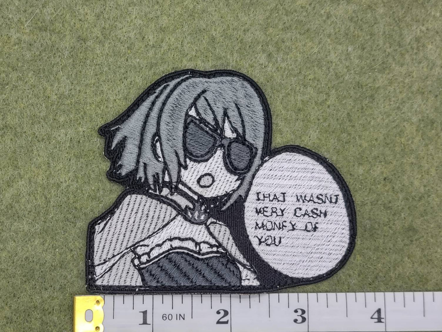 embroidered Cash money meme patch