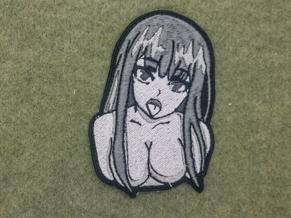 embroidered anime lewd patch