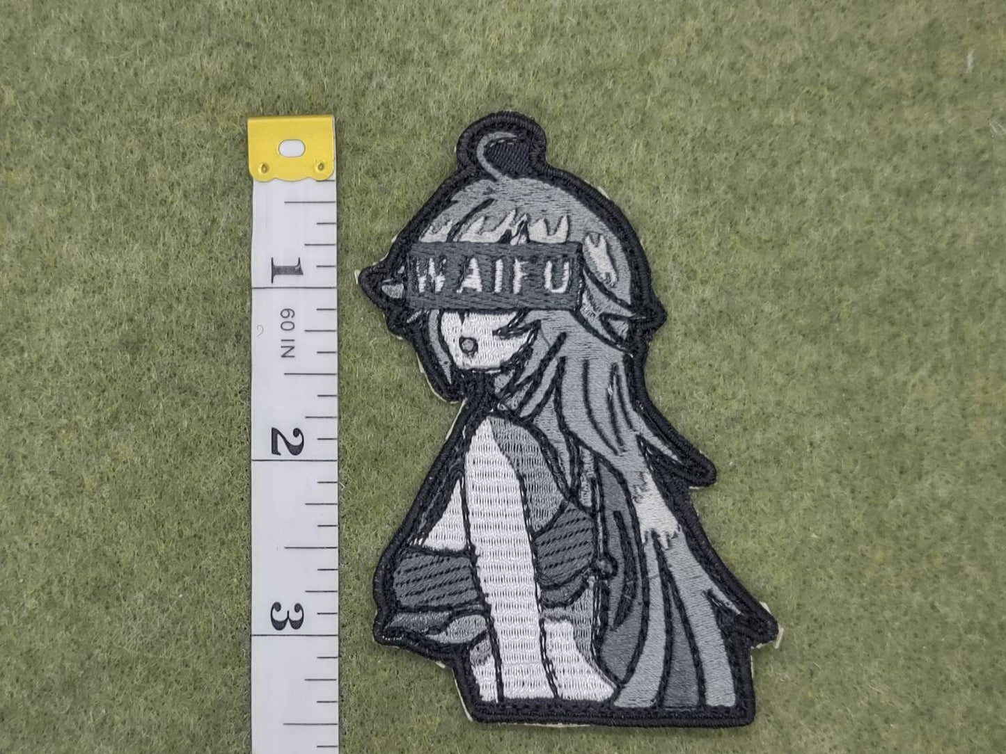 embroidered Anime waifu patch