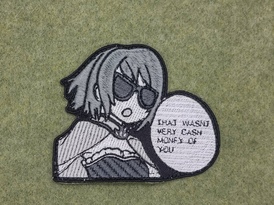 embroidered Cash money meme patch