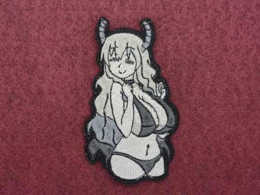 lucoa lewd embroidered patch iron on or hook and loop