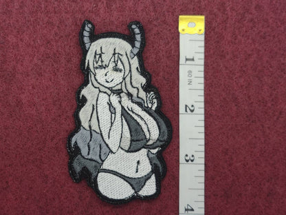 lucoa lewd embroidered patch iron on or hook and loop