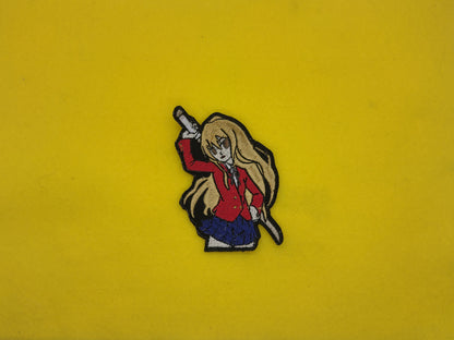 Taiga toradora embroidered patch, iron on or hook and loop